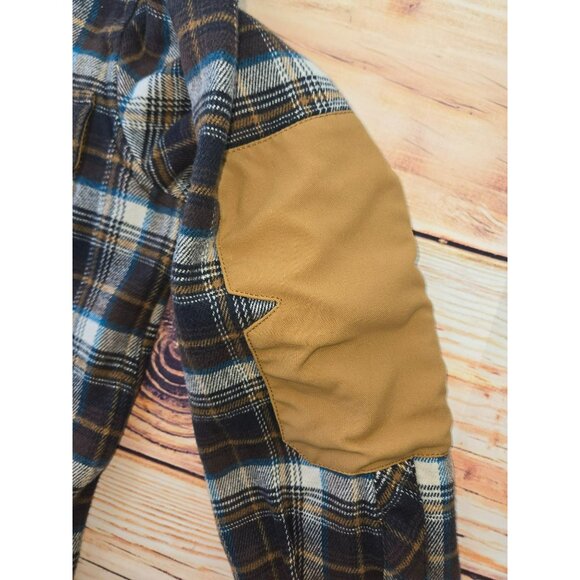 Dickies Mens Flannel Snap Work Shirt Jacket Medium Outdoors Rugged - Picture 10 of 11